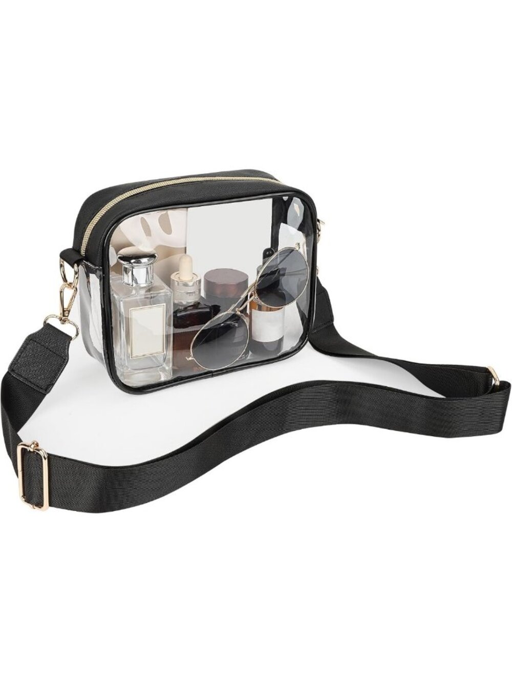 Clear Stadium Approved Bag for Women, Crossbody Purse with Adjustable Strap